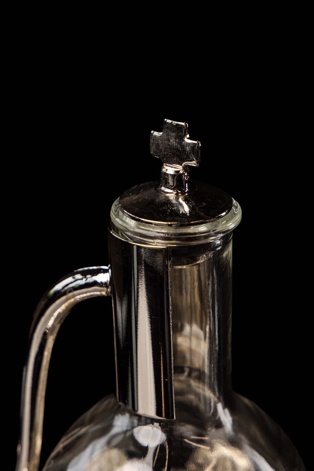Burettes liturgiques avec plateau en laiton argenté, 100 ml