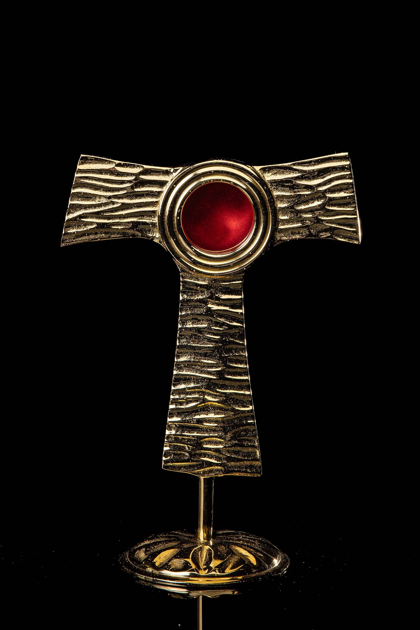 Reliquaire - croix - Tau - laiton