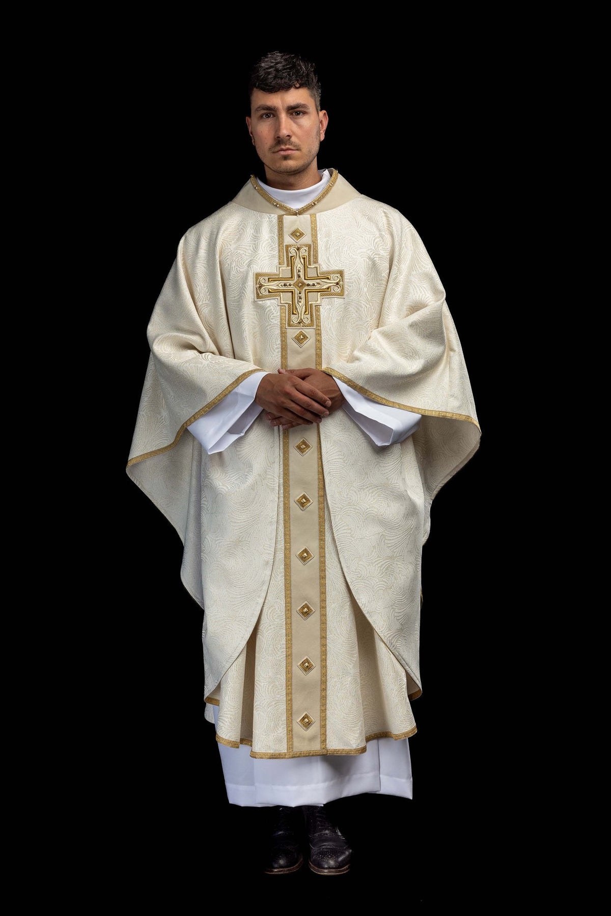 Chasuble avec pierres naturelles, Handmade 7012