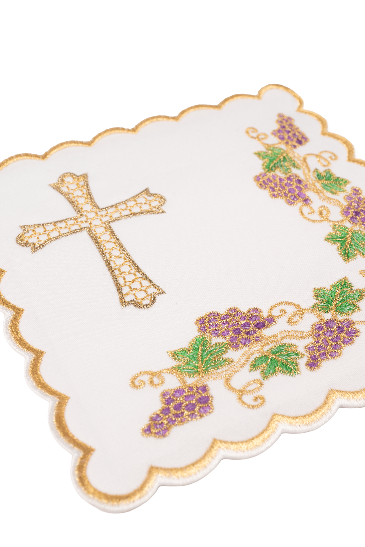 Ensemble de Linges d'autel avec motif de vigne et de croix