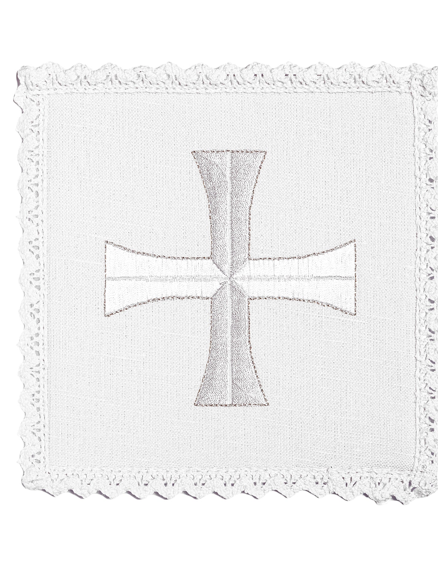 Linge d'autel avec une broderie délicate de croix