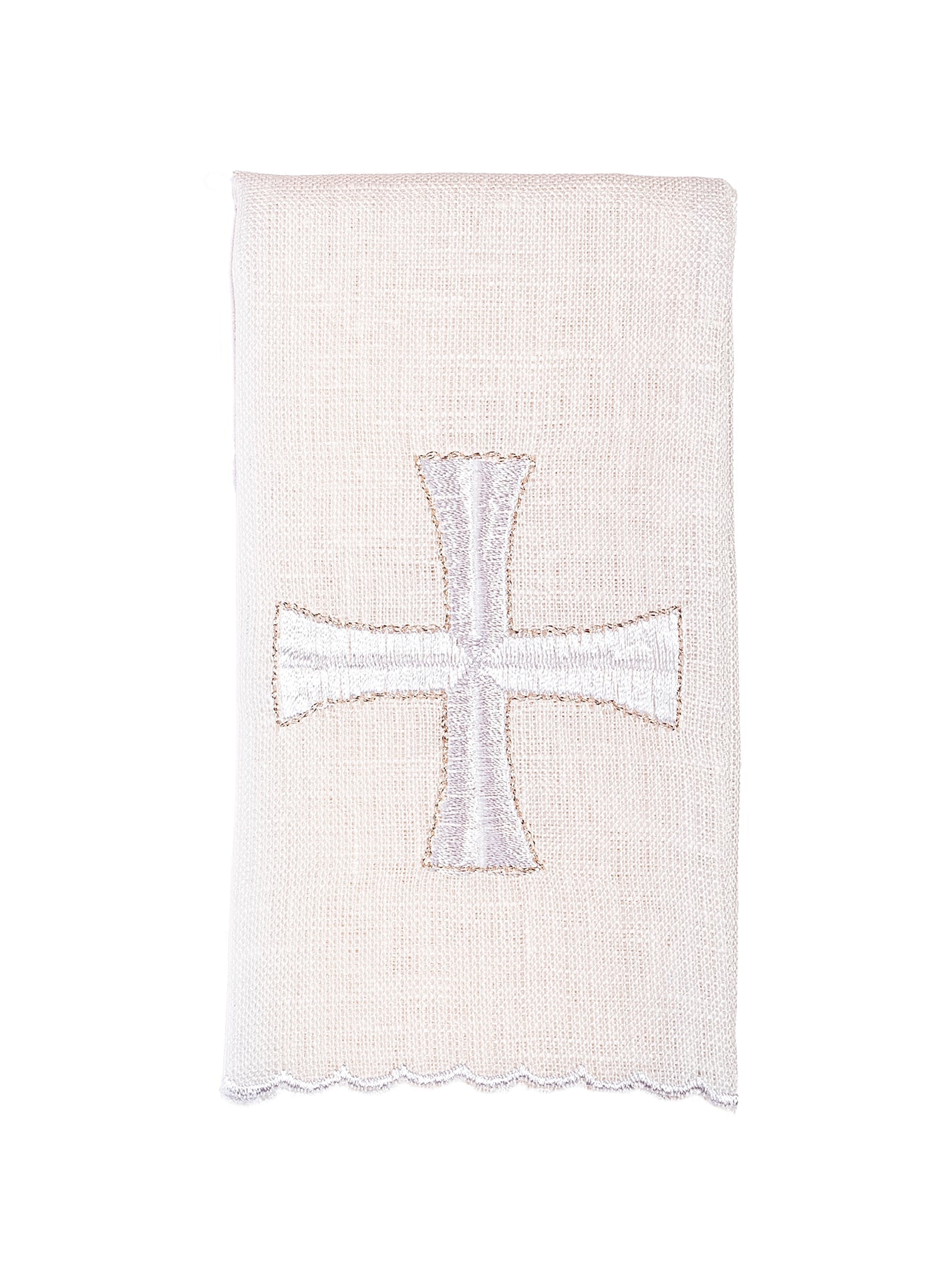 Linge d'autel avec une broderie délicate de croix
