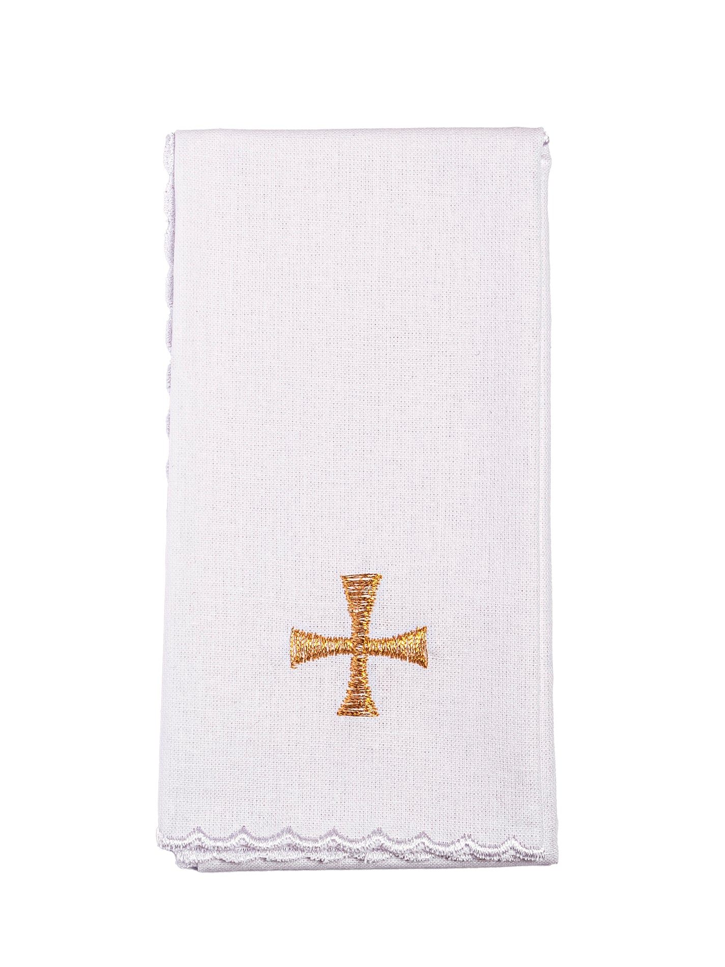 Linge d'autel brodé avec un motif de la Sainte Famille