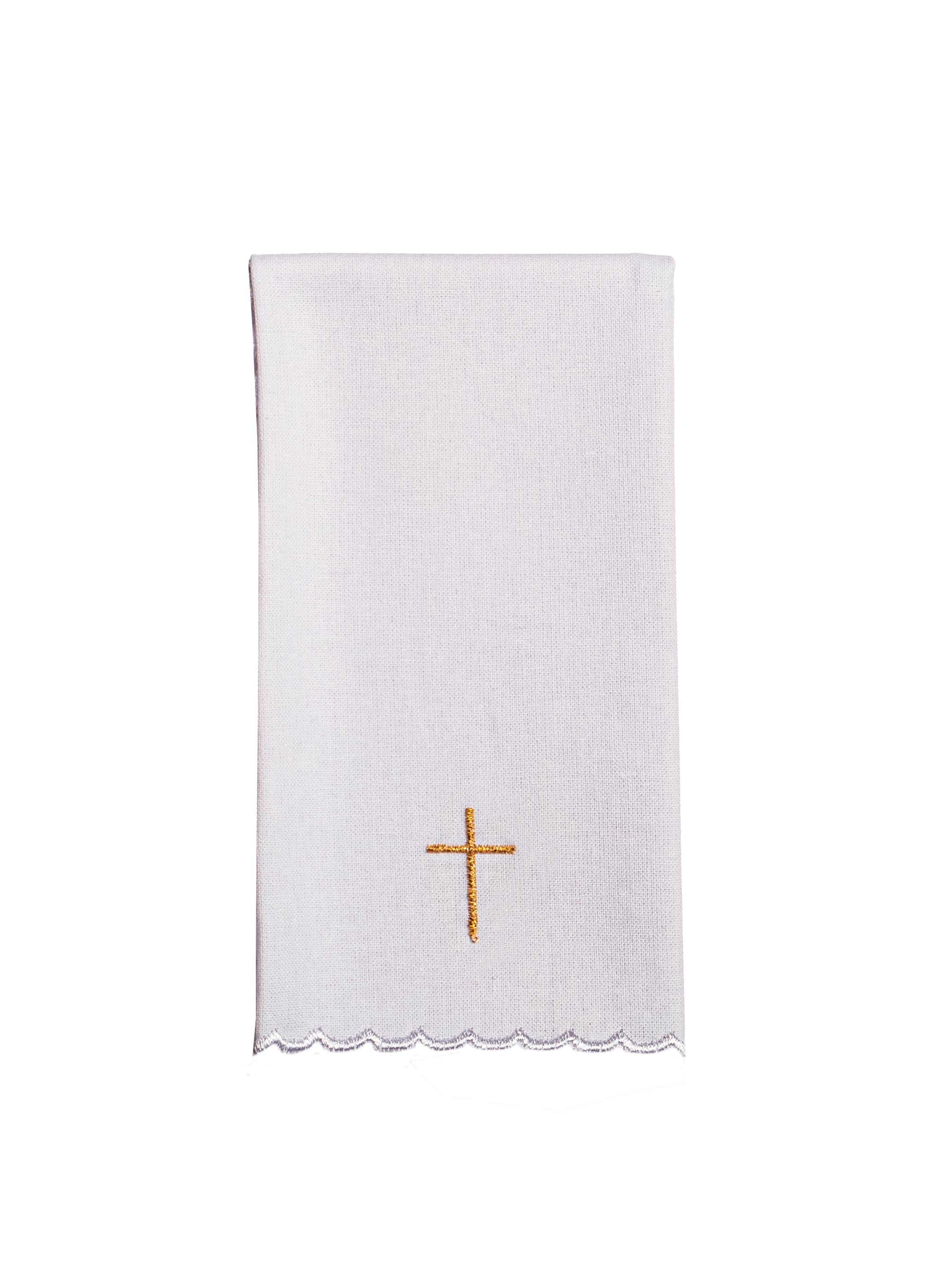 Linge d'autel brodé avec le motif du Sacré-Cœur de Jésus
