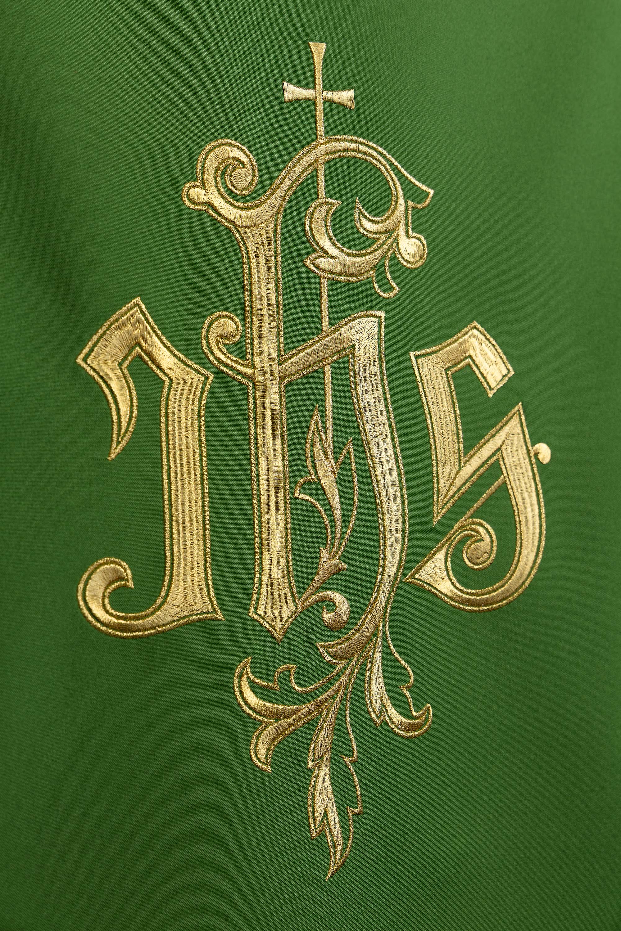 Vert voile de lutrin brodée avec le symbole IHS