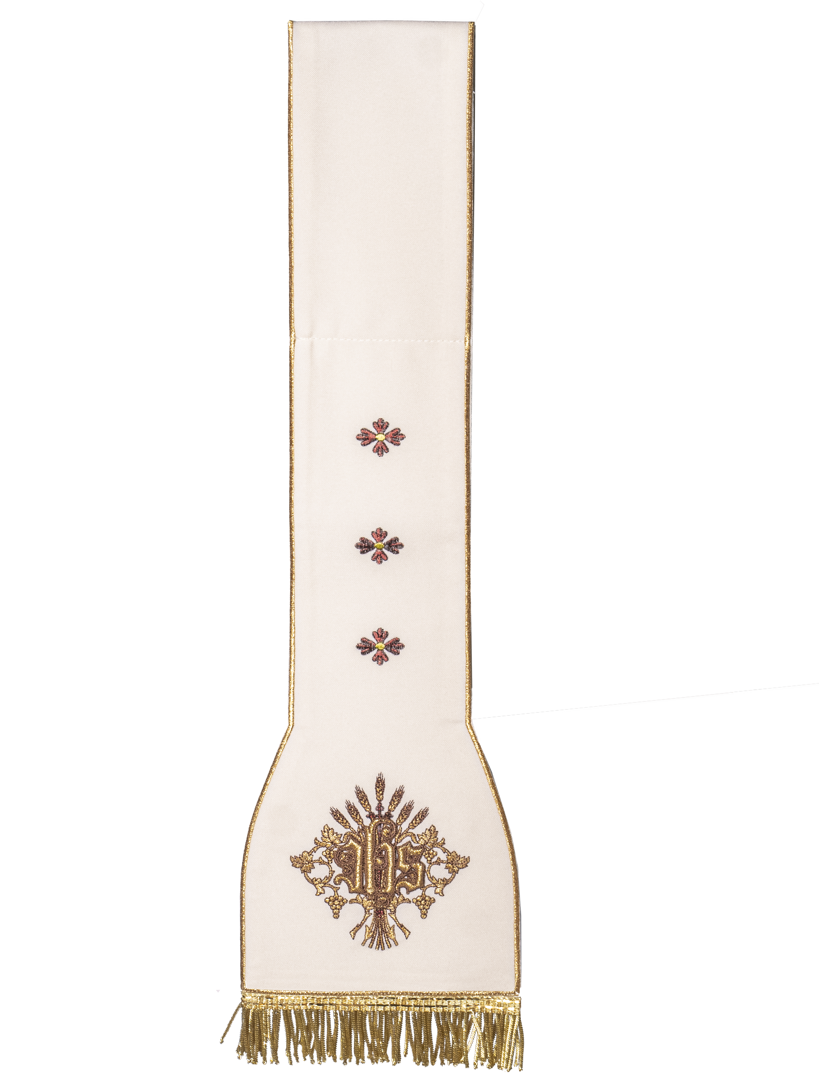 Chasuble romaine brodée d'un motif IHS