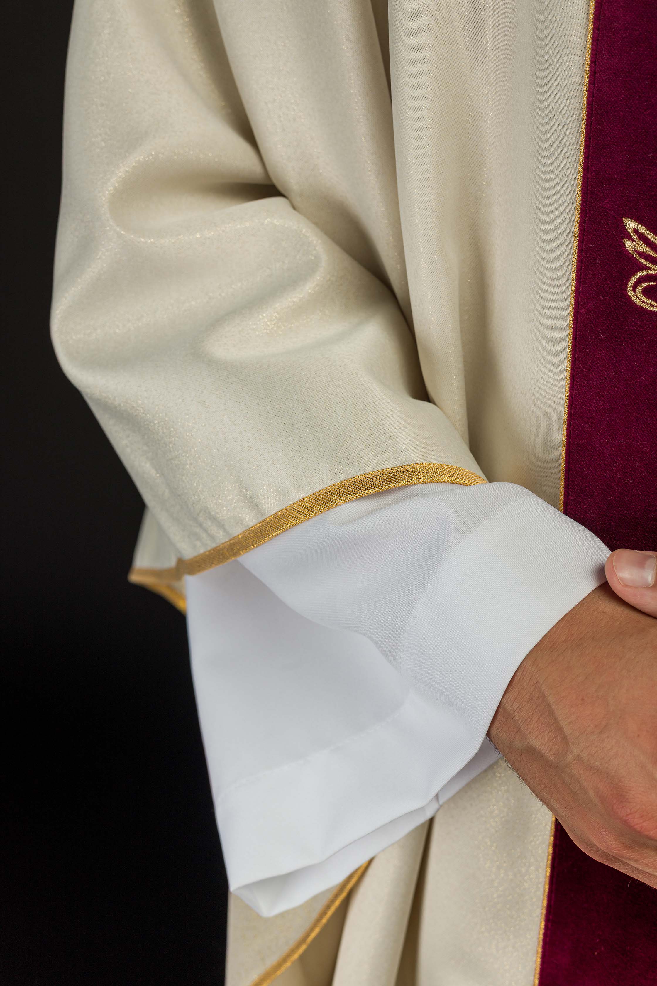 Chasuble de mariage en écru "Je te jure amour fidélité"