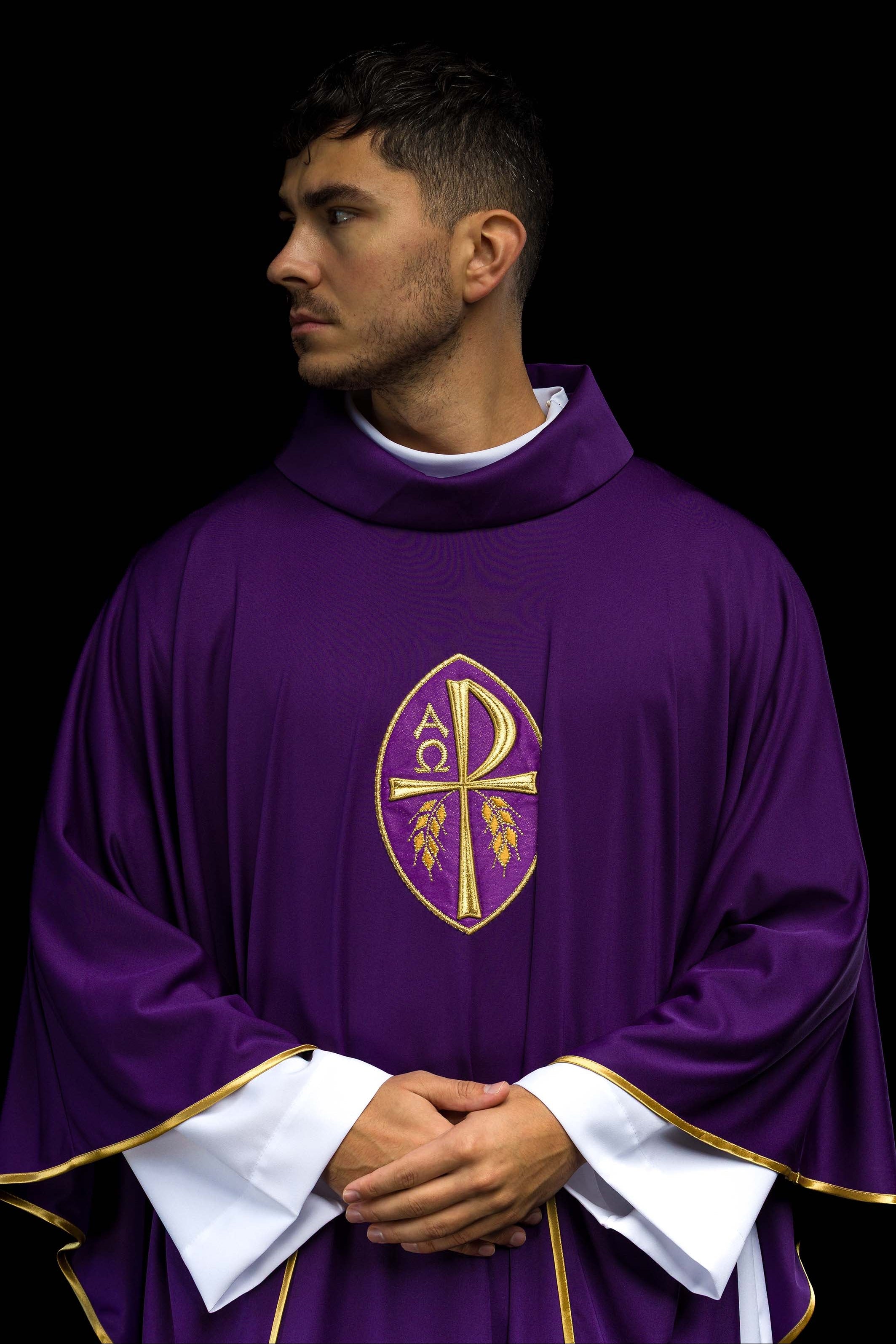 Violet chasuble PAX en tissu léger SACROLITE