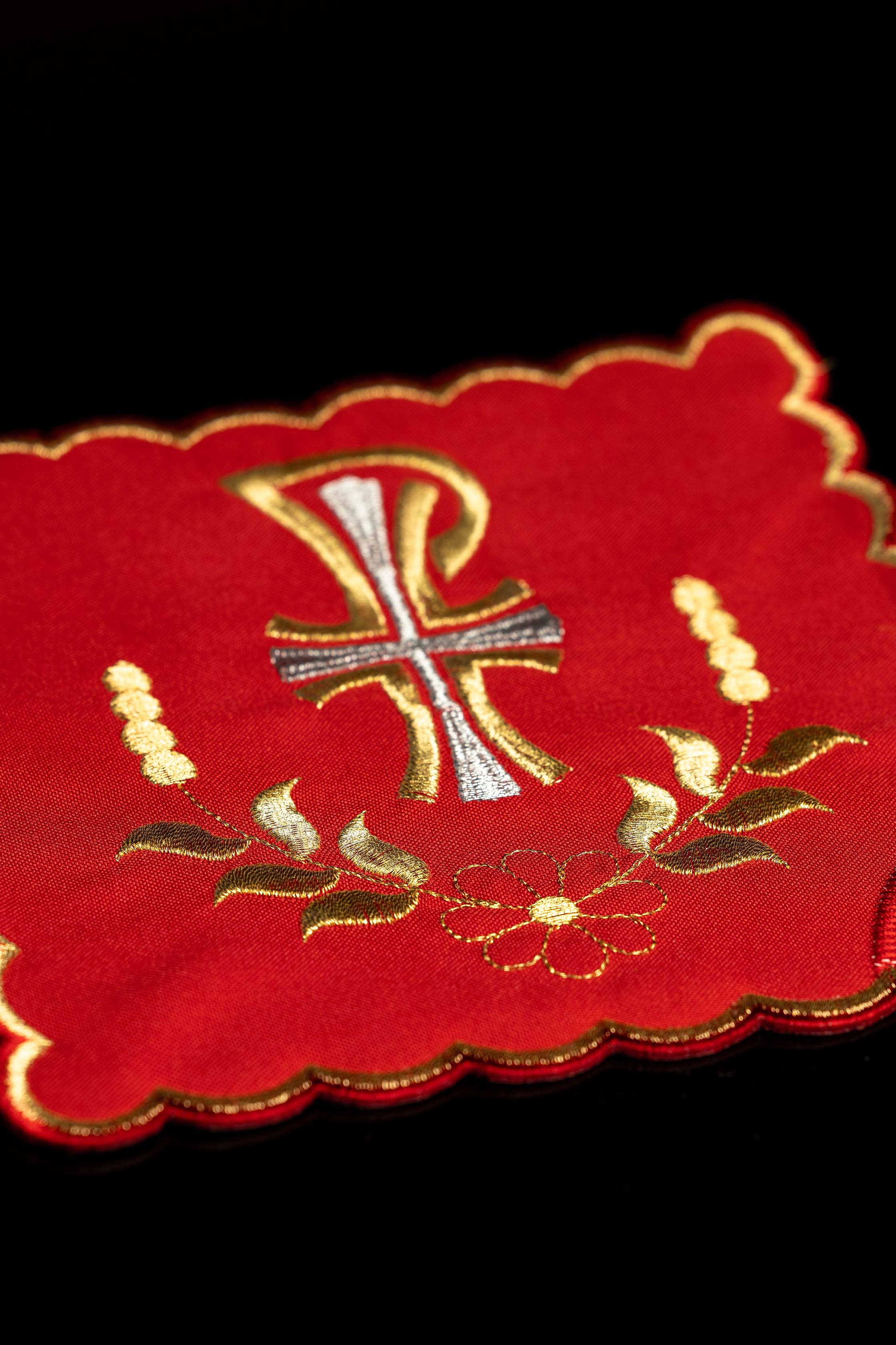 Ensemble de pales de calice avec symbole PAX en quatre couleurs liturgiques