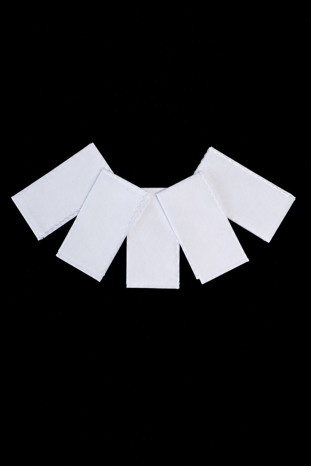 Ensemble de 5 manuterges liturgiques blancs en coton