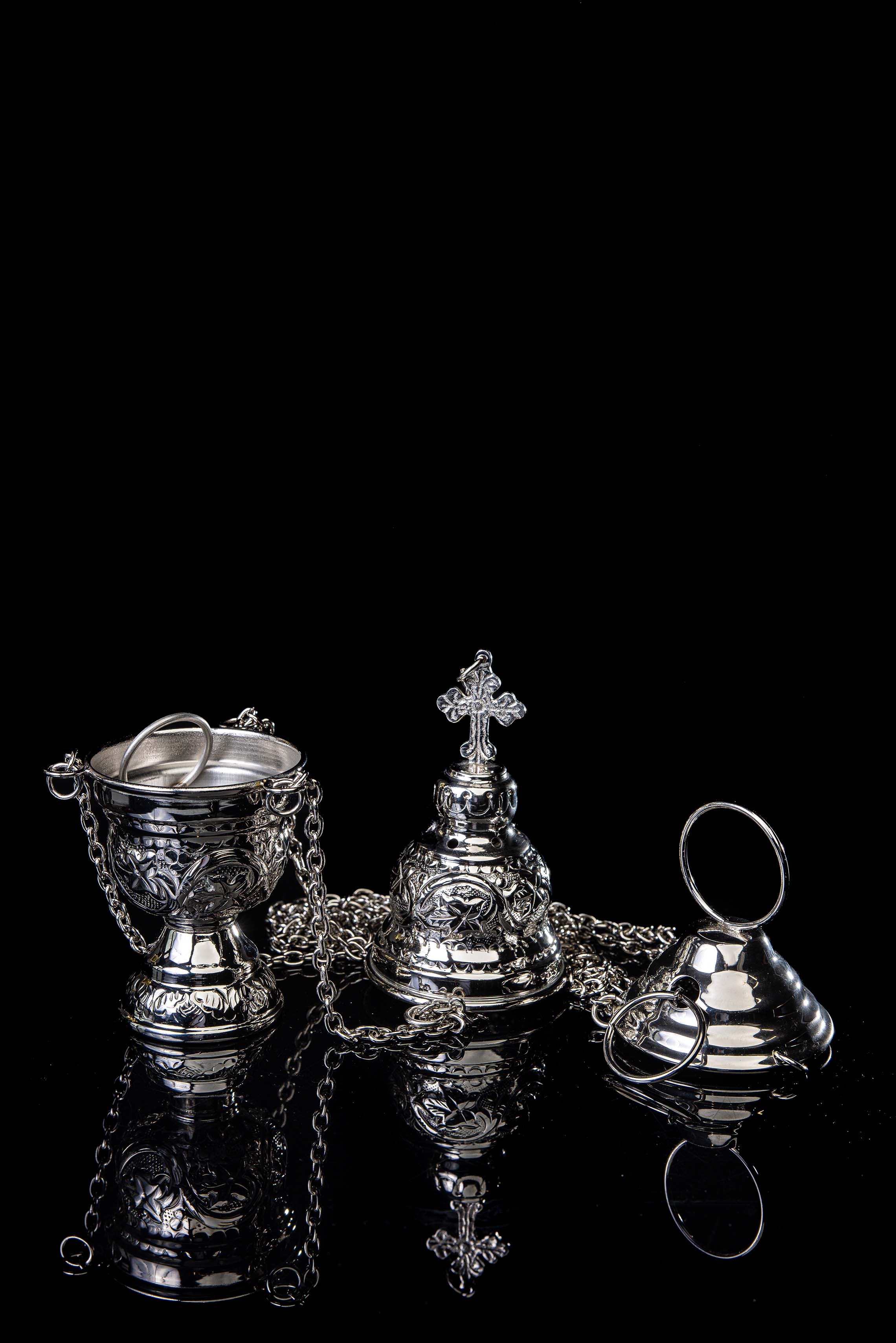 Encensoir - laiton - nickel - 19 cm