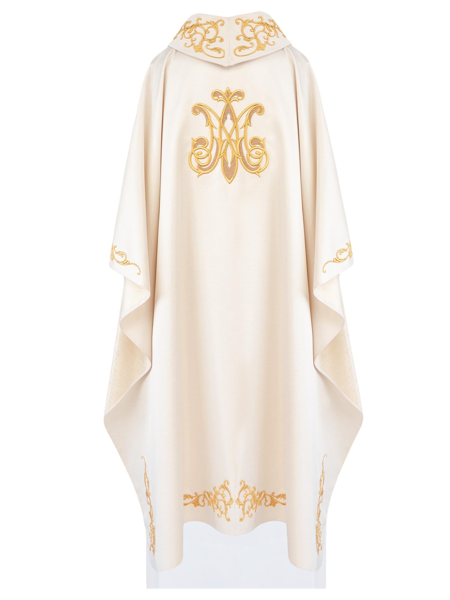 Chasuble liturgique avec armoiries mariales richement brodées