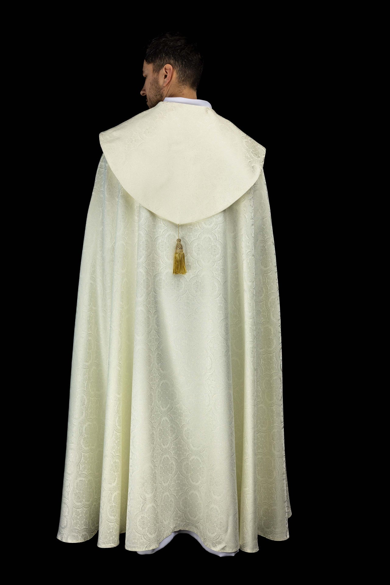 Chapelle liturgique en jacquard écru KKP/161/05/11 145cm - CHASUBLES.FR