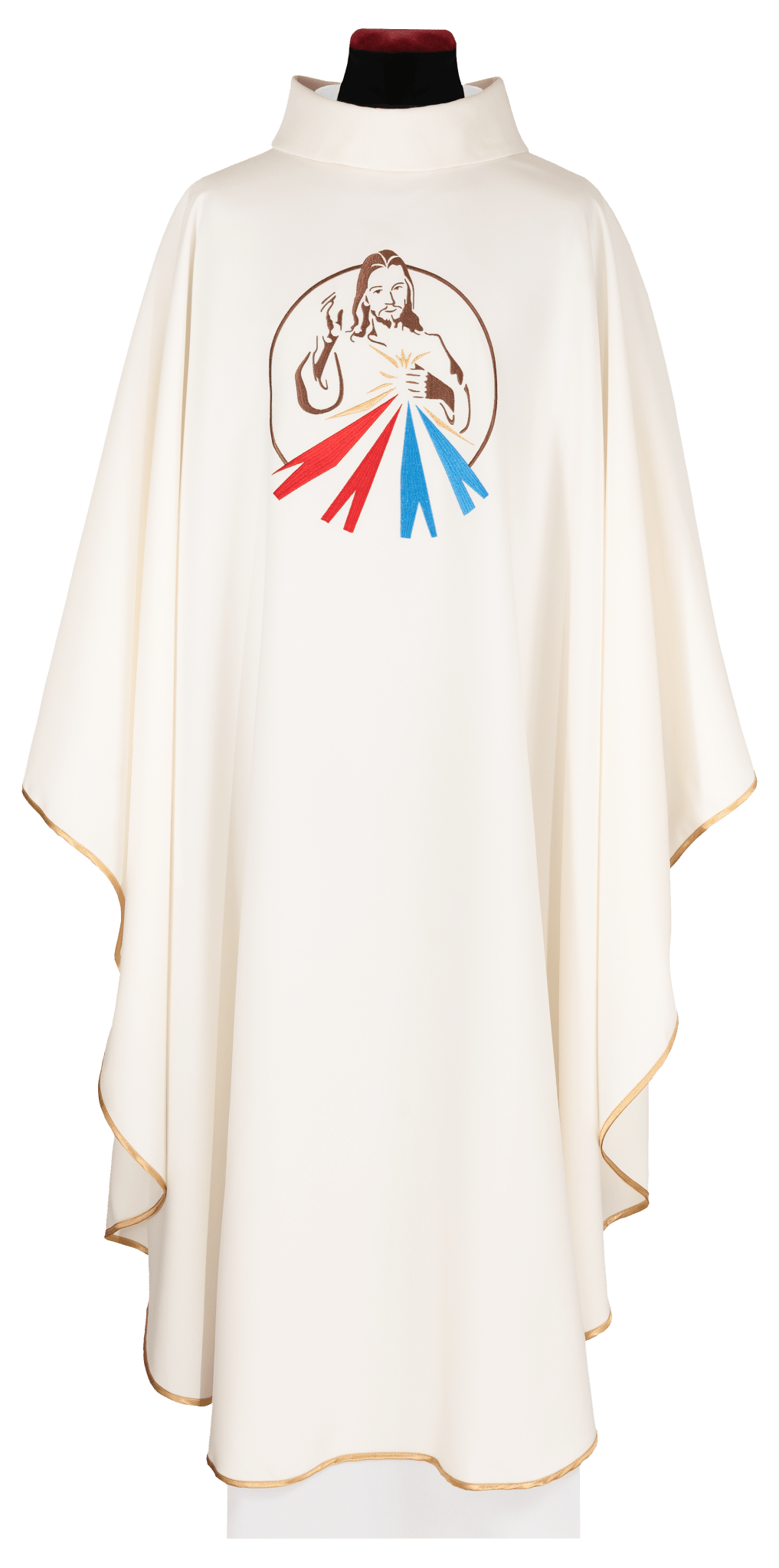 Chasuble écrue avec l’image de Jésus Miséricordieux KDT/7058/05/01 - CHASUBLES.FR