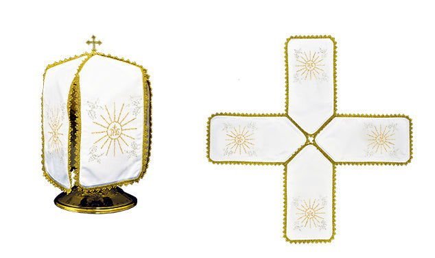 Chasuble liturgique KWE/011/K/04 29cm. BIAŁY - CHASUBLES.FR