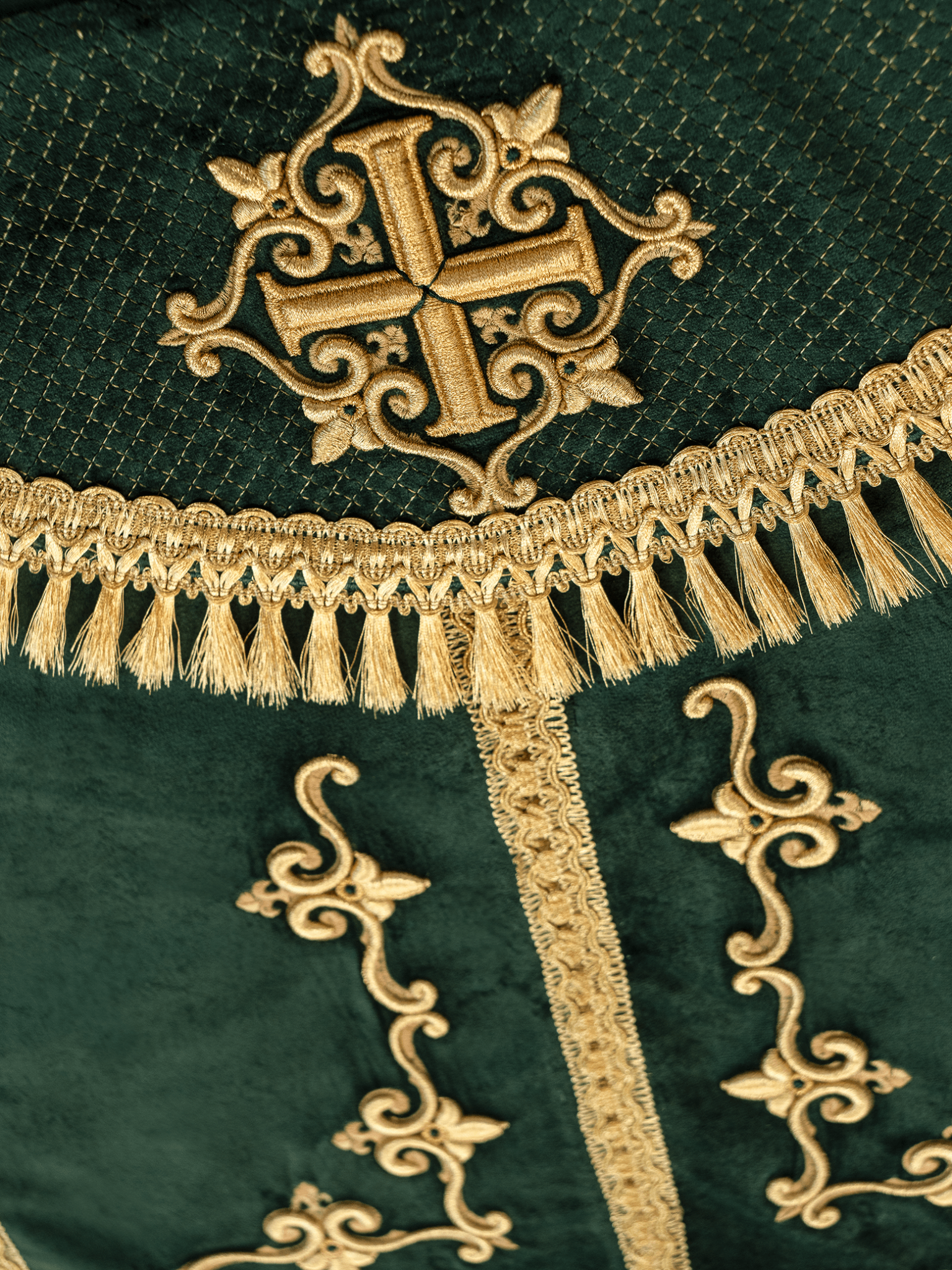Conopeum Couverture verte en velours pour le tabernacle LE/9629/01 ZIELONY - CHASUBLES.FR