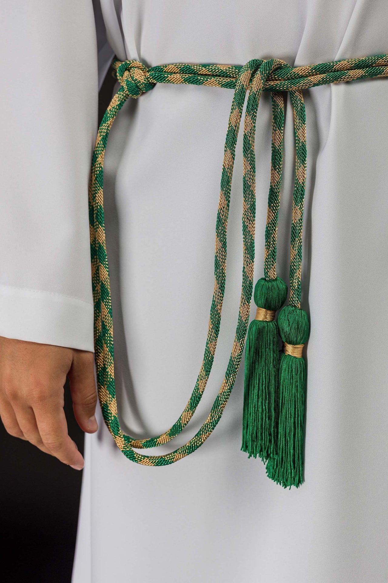 Cordon liturgique vert et doré Premium CIN/806 - CHASUBLES.FR