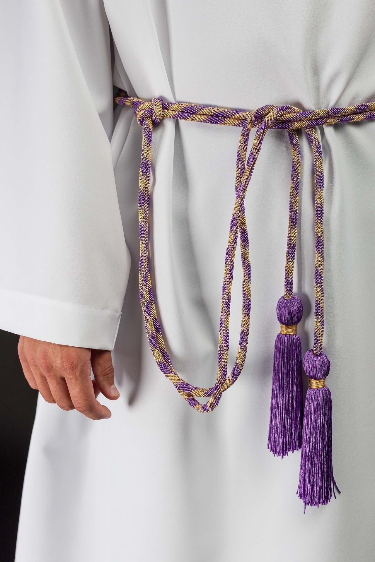 Cordon liturgique violet et doré Premium CIN/808 - CHASUBLES.FR