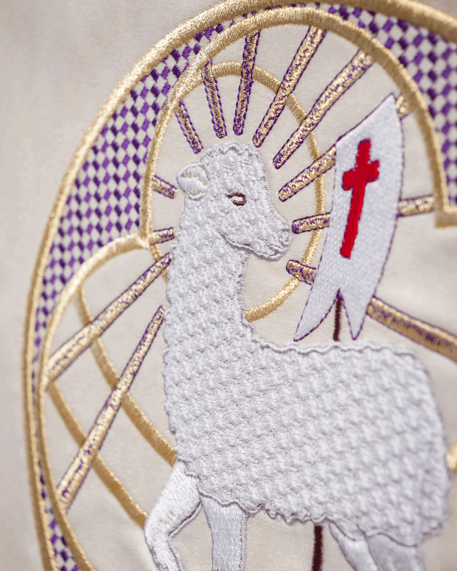 Dais de procession avec motif floral KBA/006 130*160 - CHASUBLES.FR