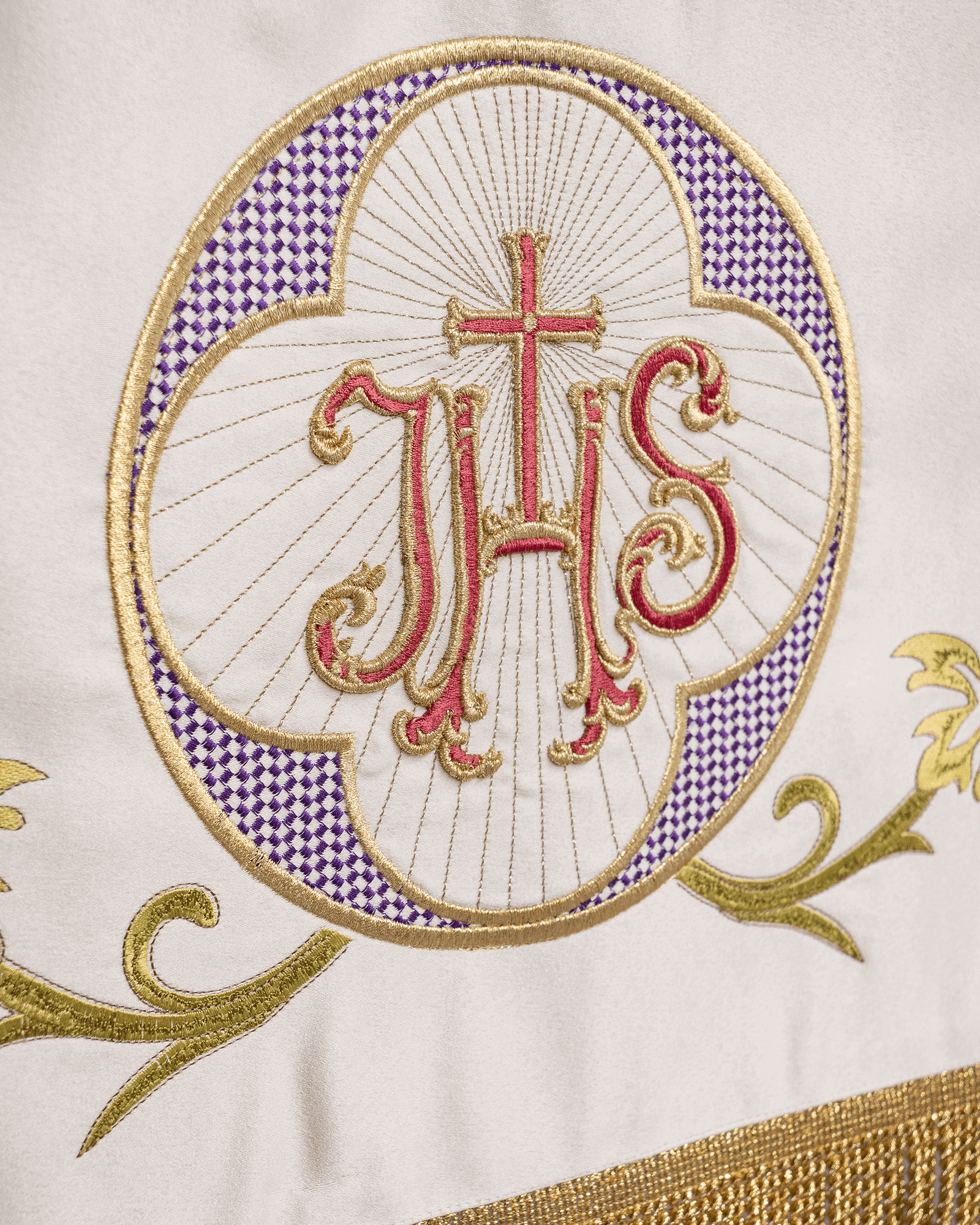 Dais de procession avec motif floral KBA/006 130*160 - CHASUBLES.FR
