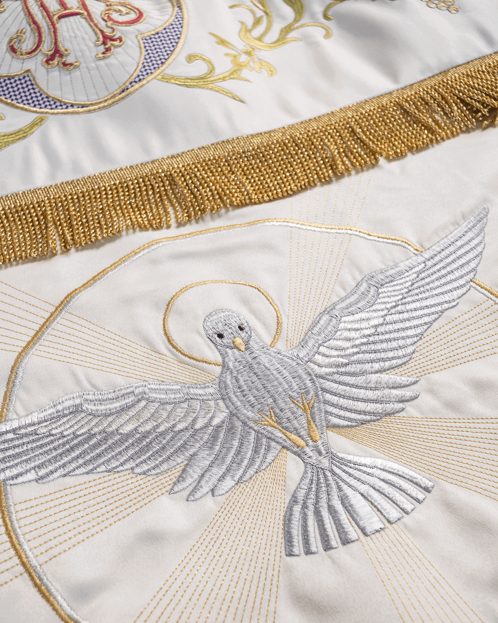 Dais de procession avec motif floral KBA/006 130*160 - CHASUBLES.FR