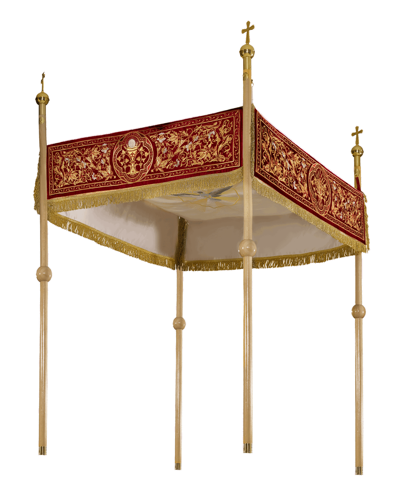 Dais de procession brodé sur velours KBA/004/05/20/PA 140*160 - CHASUBLES.FR