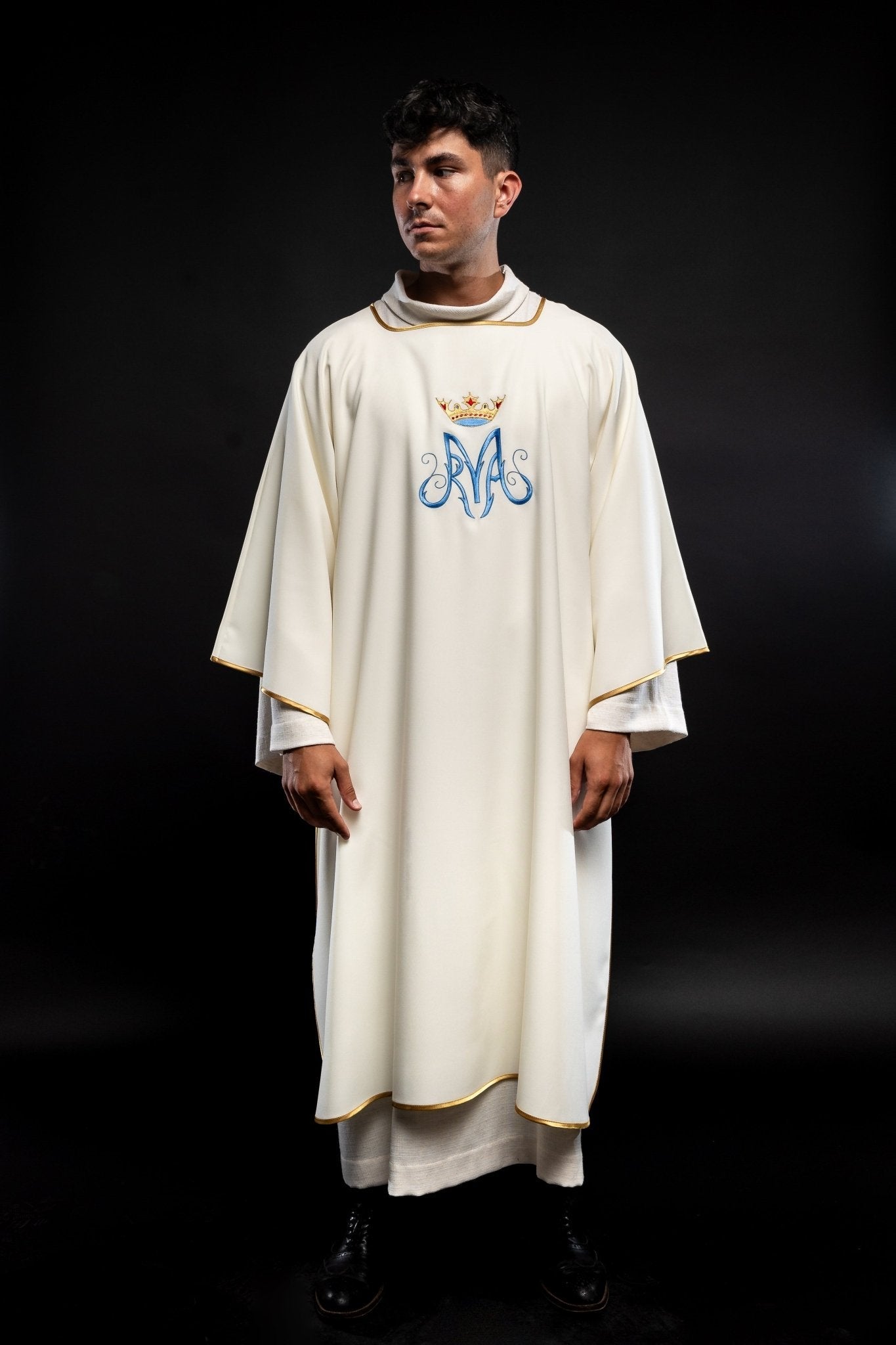 Dalmatiques avec broderie mariale KDL/216/05/12/D - CHASUBLES.FR