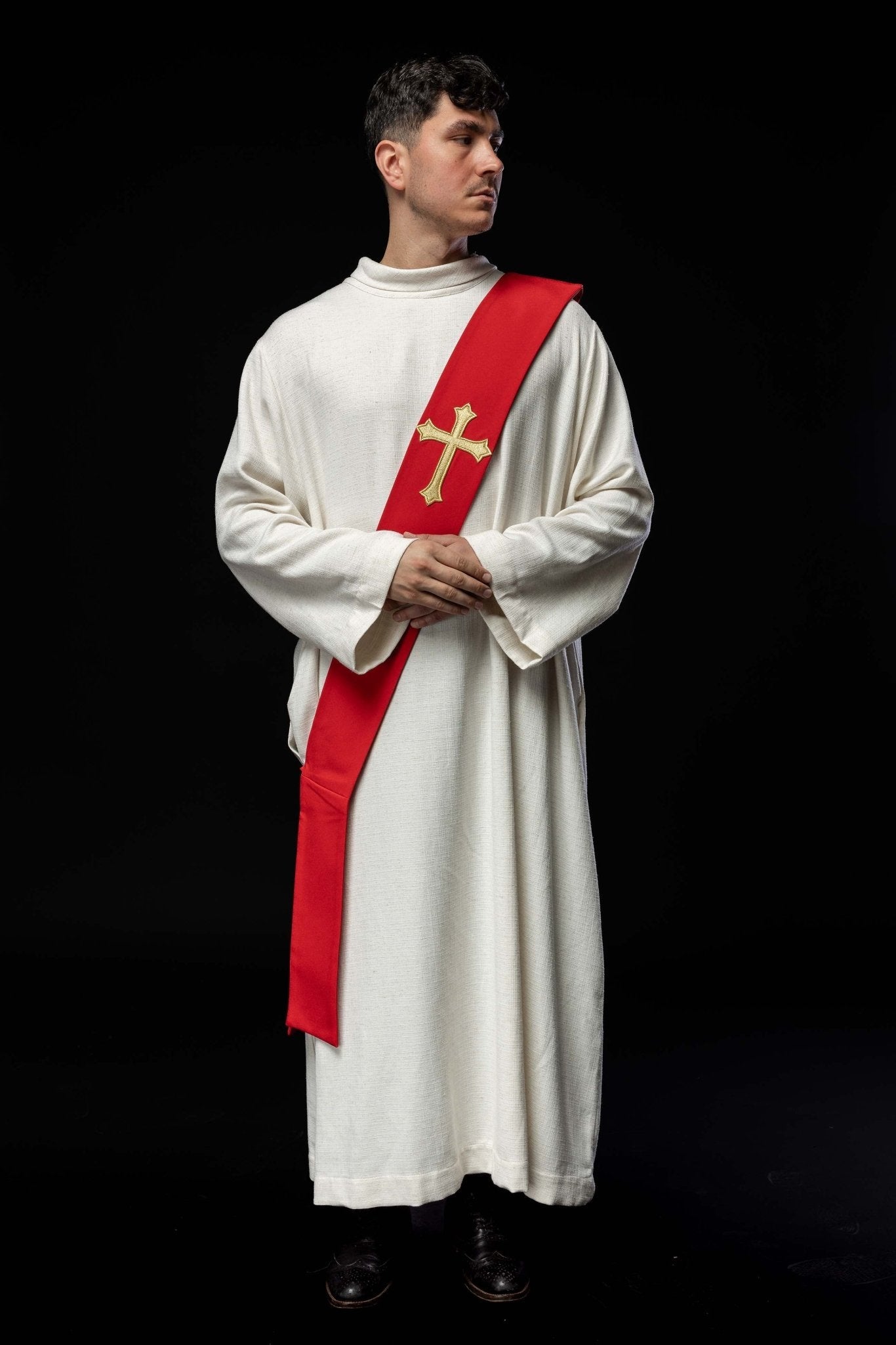 Diaconat étole Croi KSD/133/02/01 CZERWONY - CHASUBLES.FR