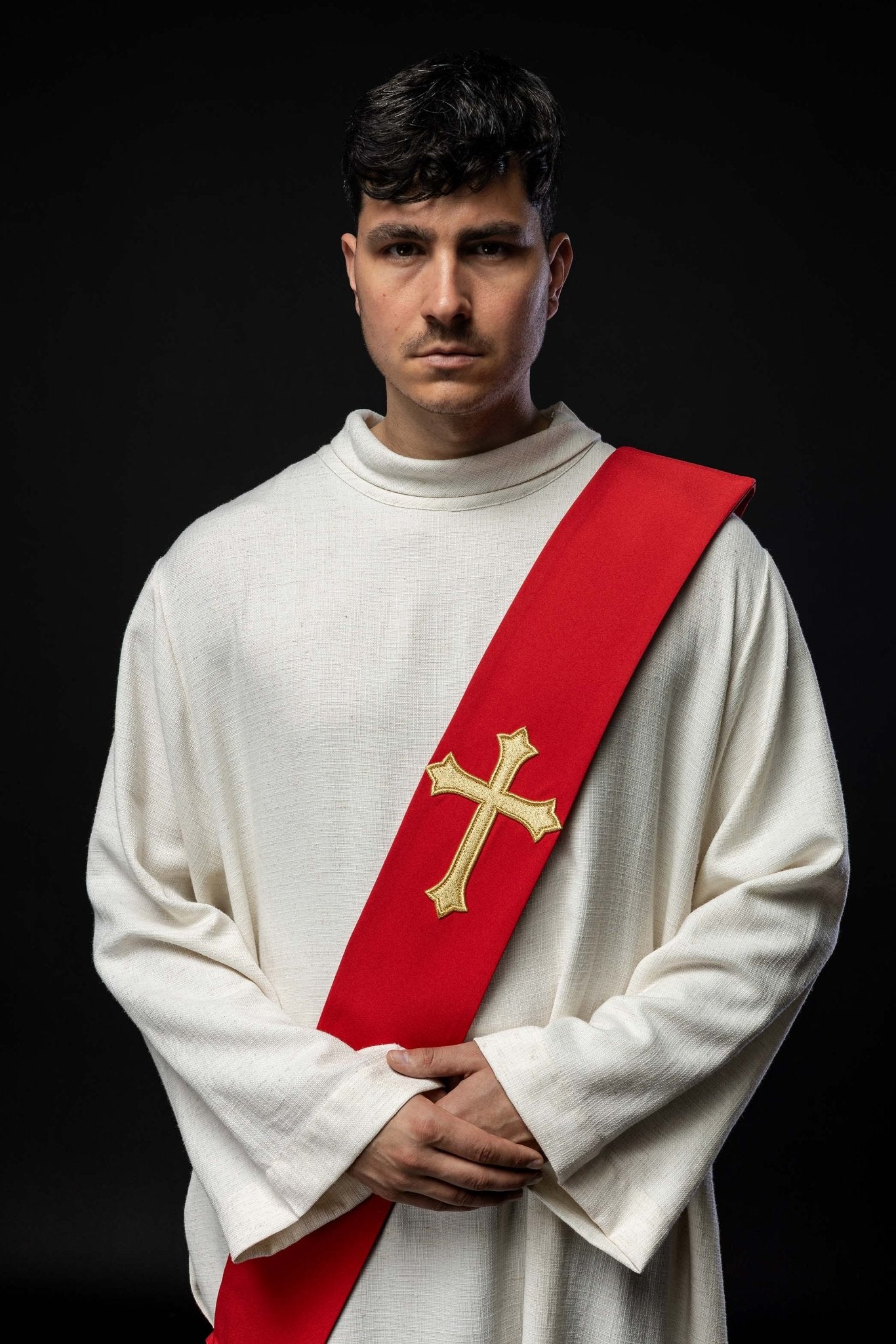 Diaconat étole Croi KSD/133/02/01 CZERWONY - CHASUBLES.FR