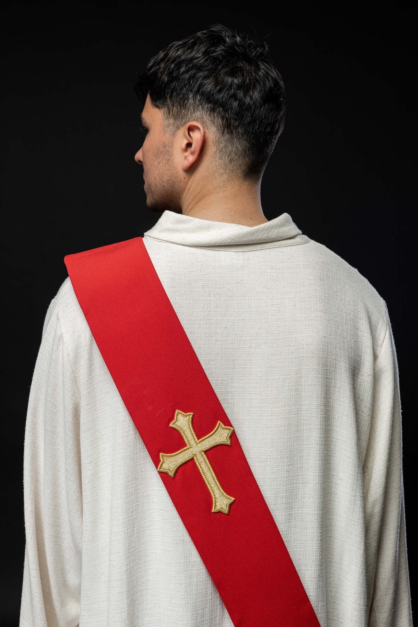 Diaconat étole Croi KSD/133/02/01 CZERWONY - CHASUBLES.FR