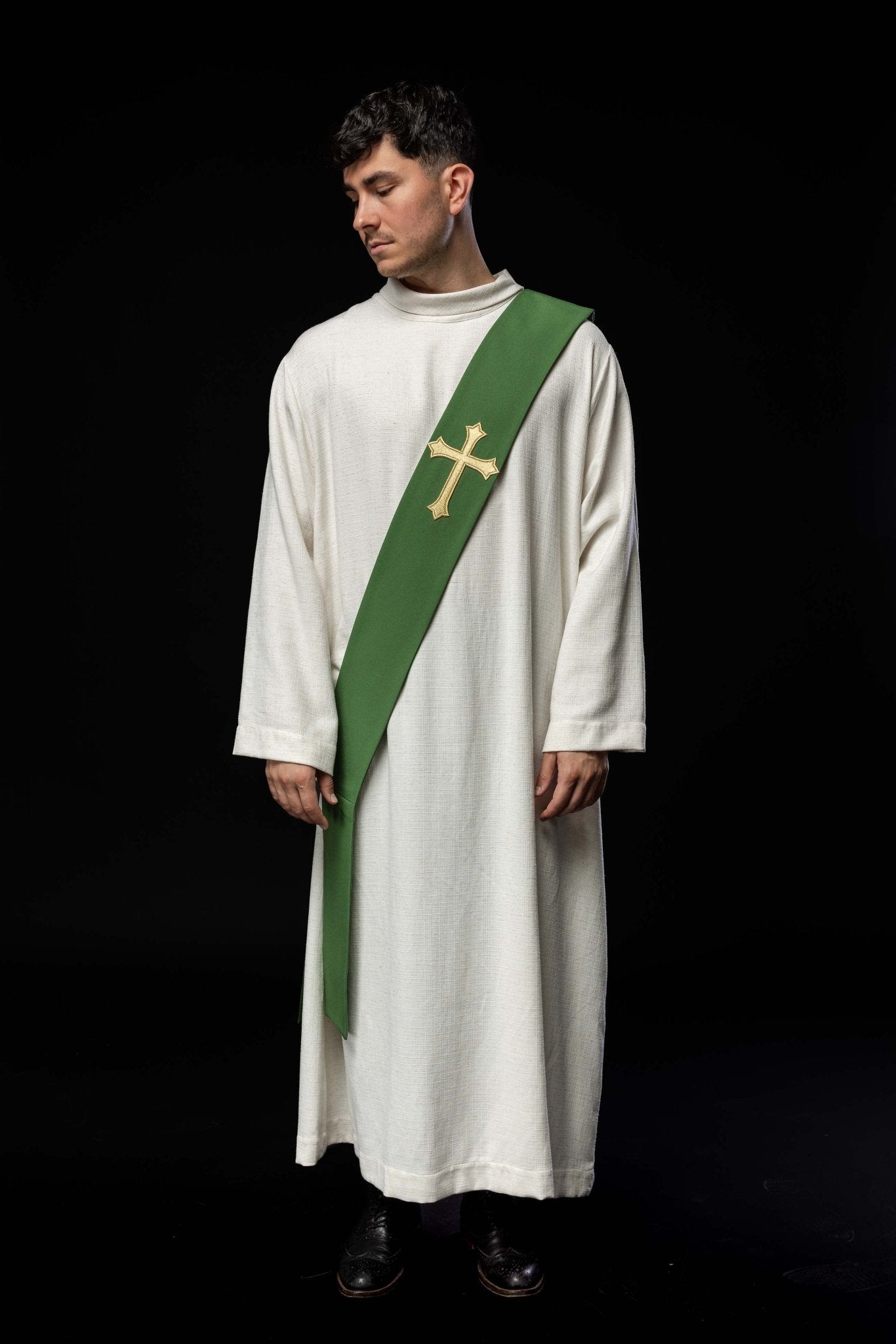 Diaconat étole Croix KSD/133/01/01 ZIELONY - CHASUBLES.FR