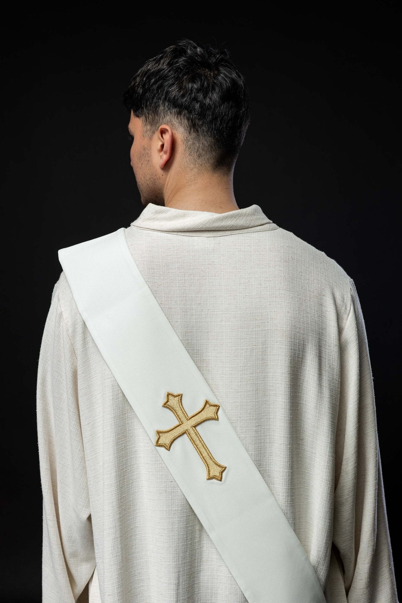 Diaconat étole Croix KSD/133/05/01 ECRU - CHASUBLES.FR