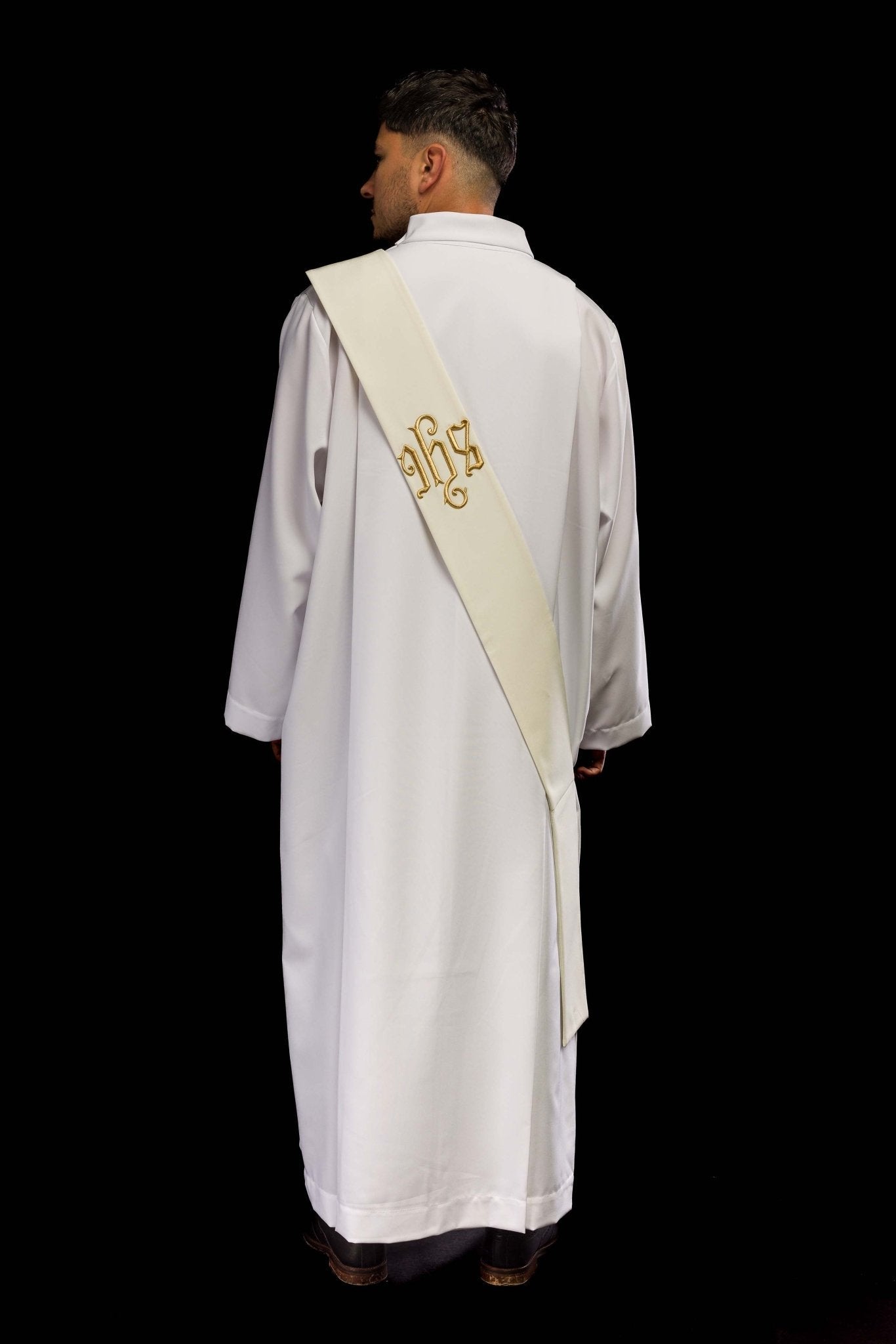 Diaconat étole IHS KSD/132/05/01 ECRU - CHASUBLES.FR