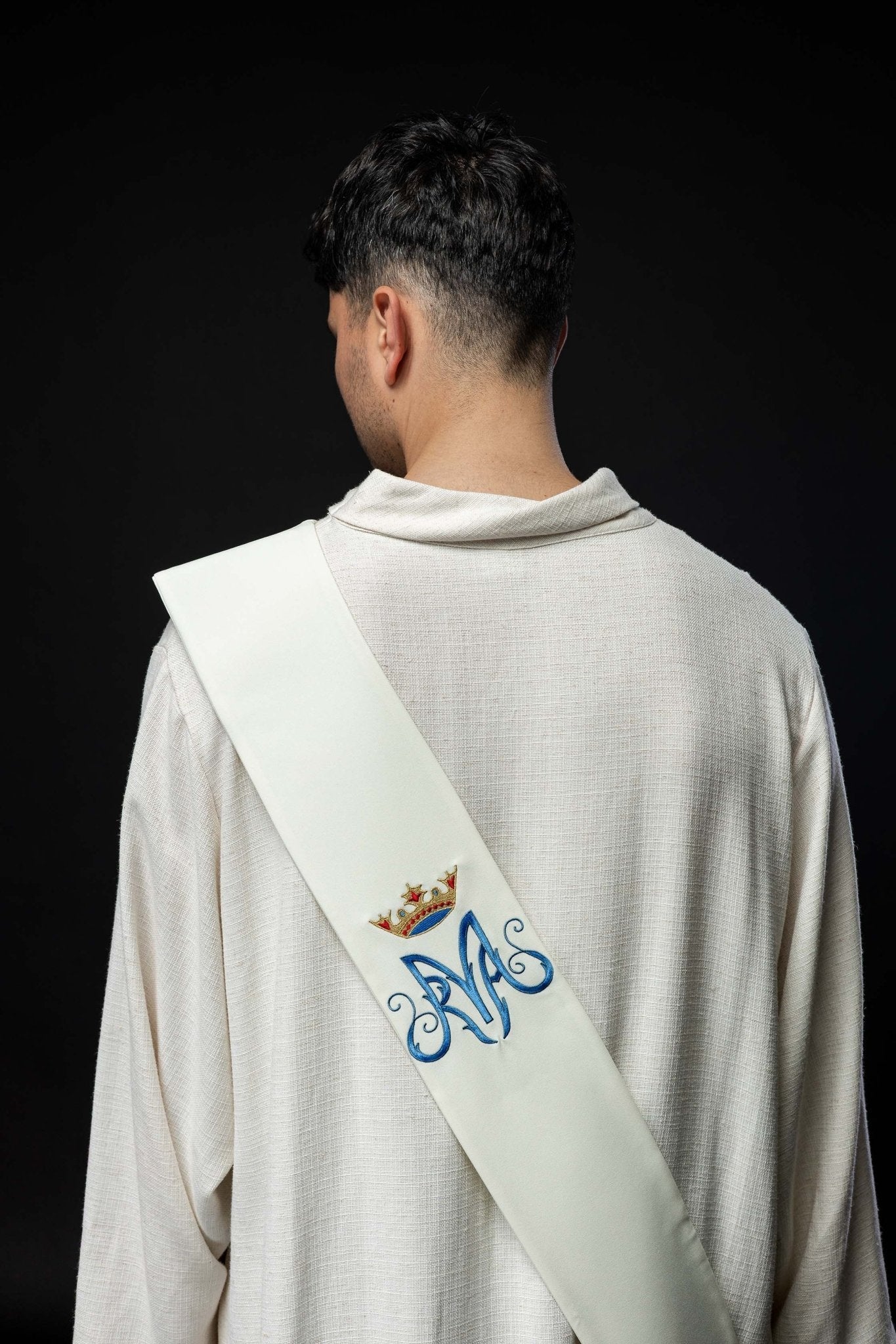 Diaconat Marian stole KSD/136/05/01 ECRU - CHASUBLES.FR