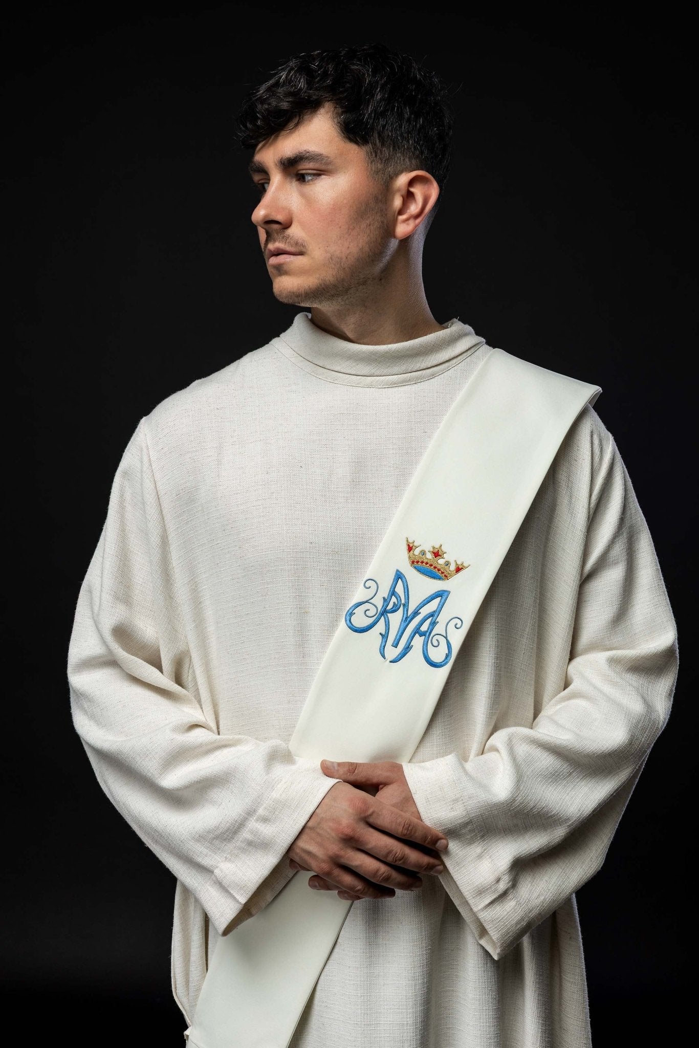 Diaconat Marian stole KSD/136/05/01 ECRU - CHASUBLES.FR