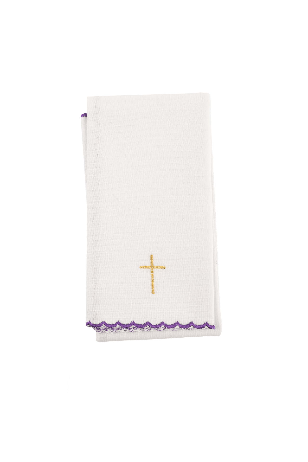 Ensemble de linges d’autel brodé avec motif IHS violet KDT/5027/03 FIOLET - CHASUBLES.FR