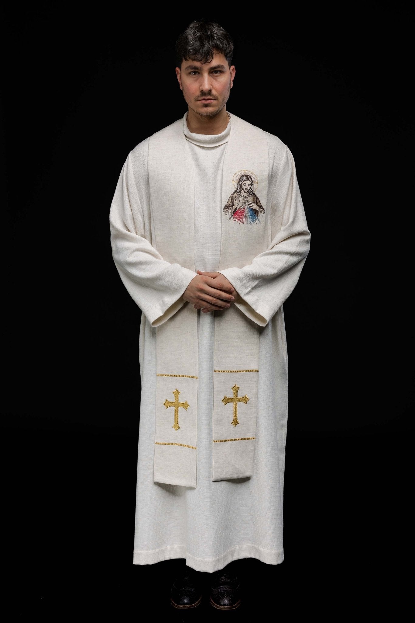 Etole brodée à l'effigie de Jésus Miséricordieux KSW2/010/05/49 - CHASUBLES.FR