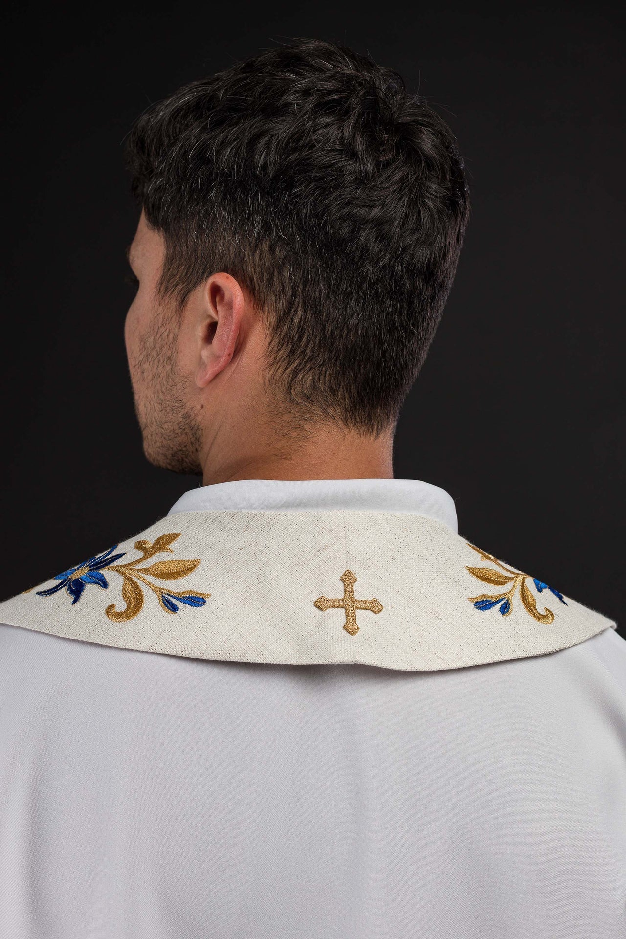 Étole brodée avec symbole marial LE/2045/05 - CHASUBLES.FR