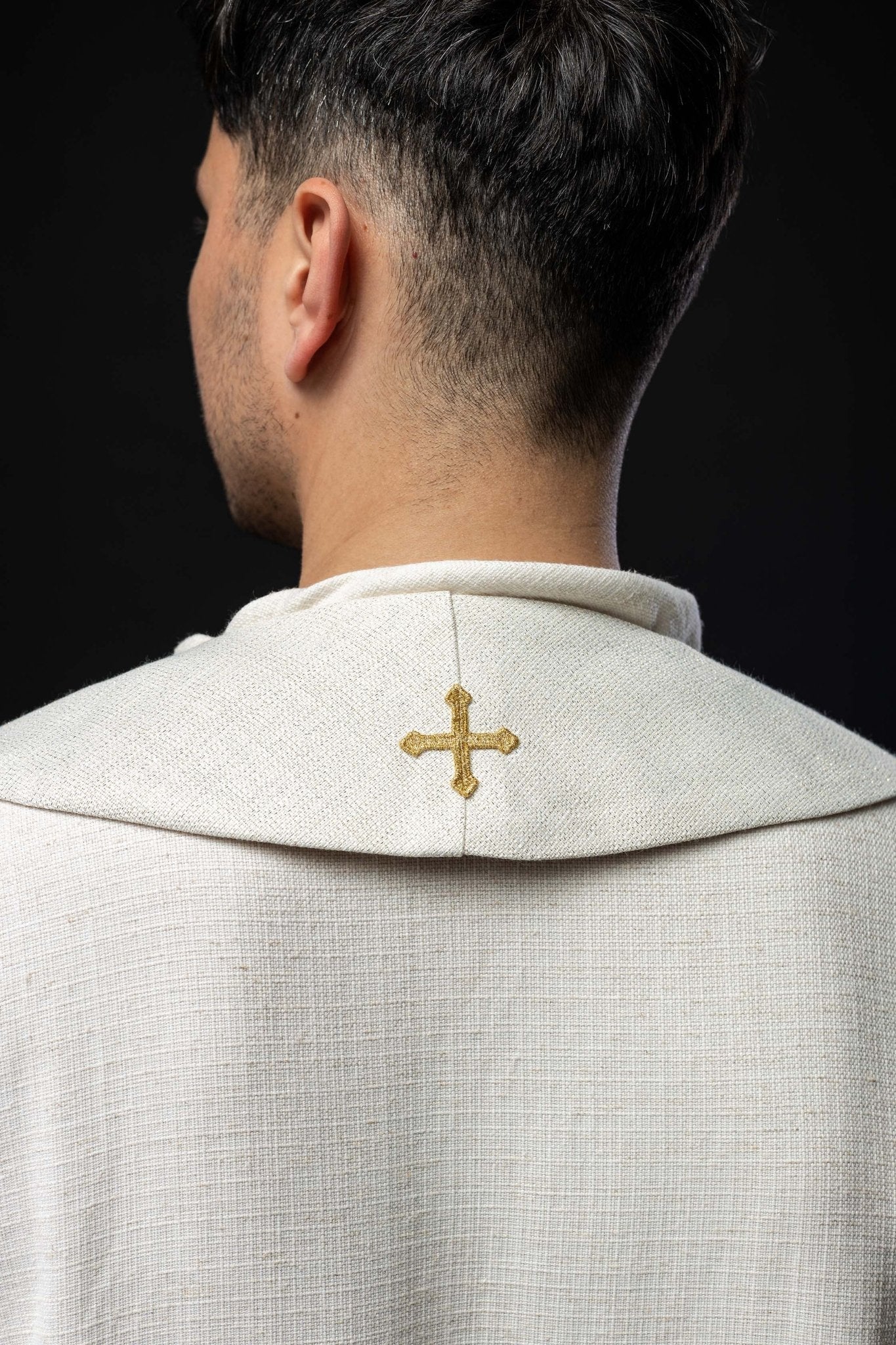 Étole brodée avec symbole marial S - 2074 - 05 - 71 - CHASUBLES.FR