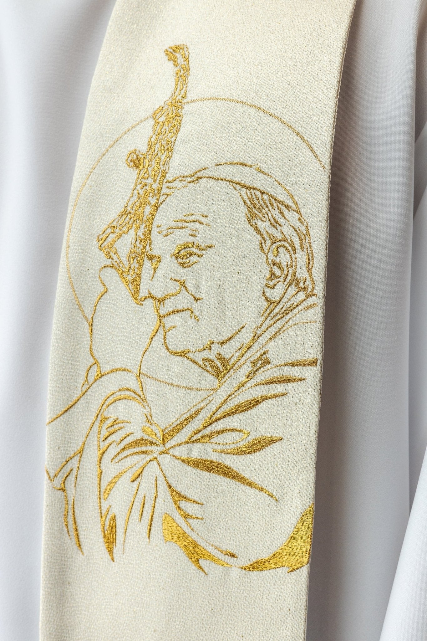 Étole brodée Jean - Paul II s - 2061 - 05 - 85 - CHASUBLES.FR