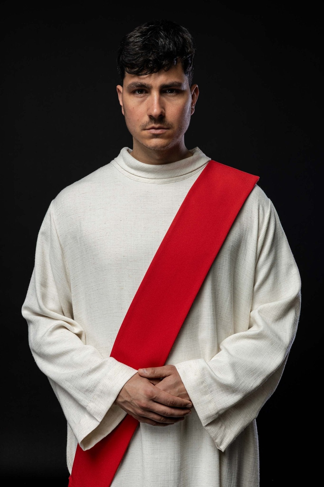 Étole de diacre brodée Croix KSD/134/02/01 CZERWONY - CHASUBLES.FR