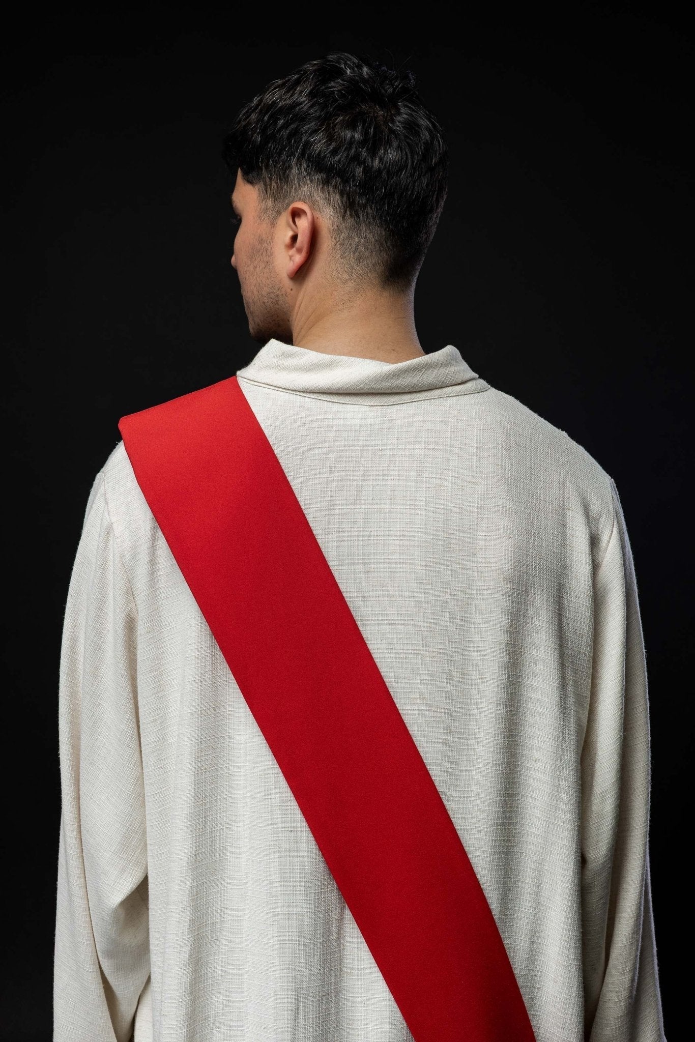 Étole de diacre brodée Croix KSD/134/02/01 CZERWONY - CHASUBLES.FR