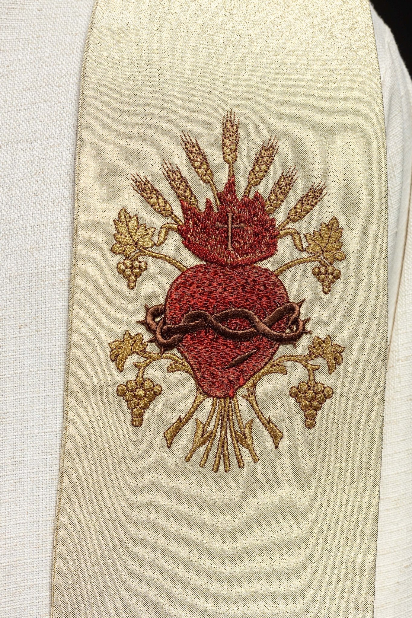 Étole de prêtre brodée d'or KST/159/10/37 ZŁOTY - CHASUBLES.FR