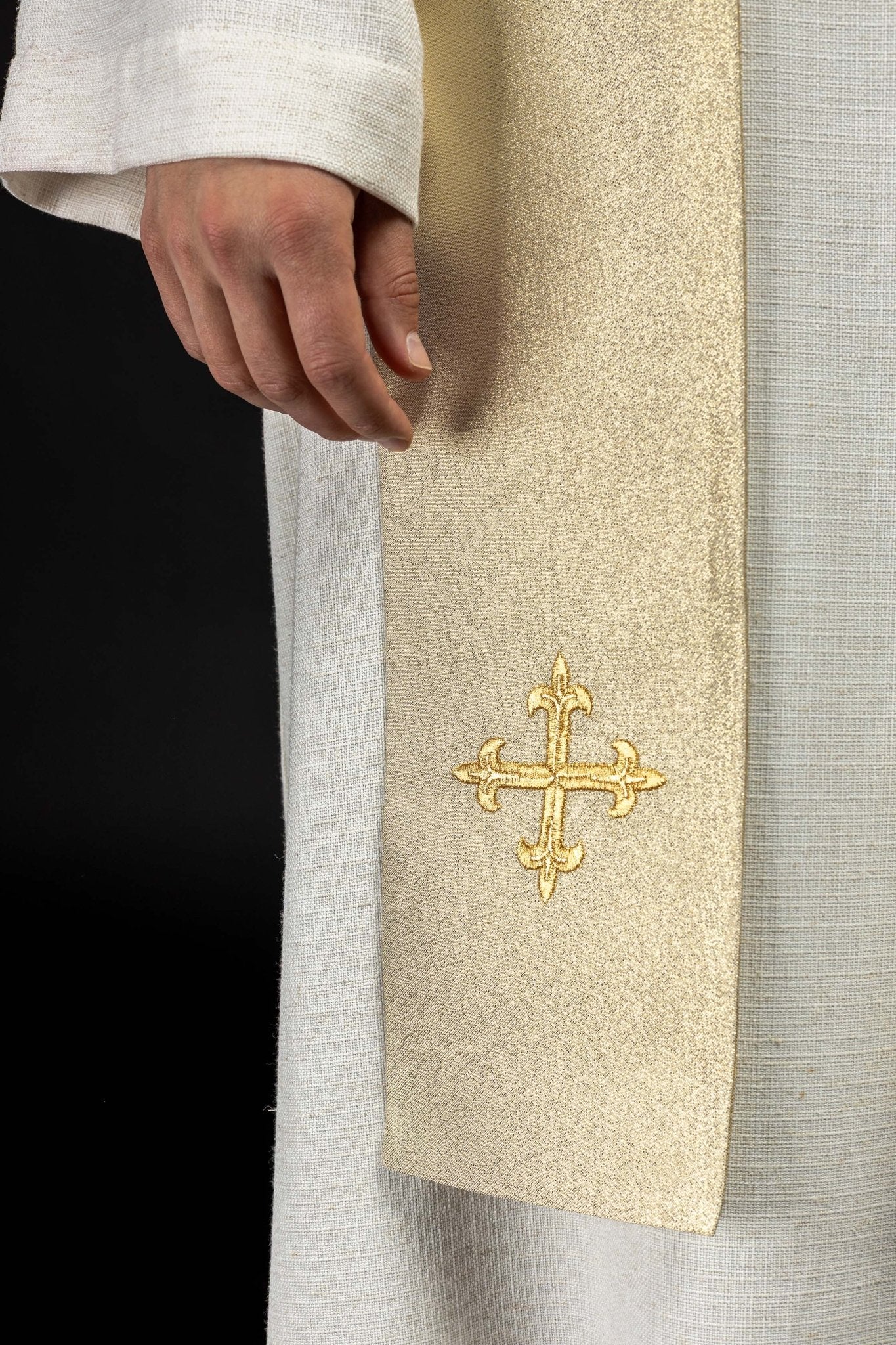 Étole de prêtre brodée d'or KST/159/10/37 ZŁOTY - CHASUBLES.FR