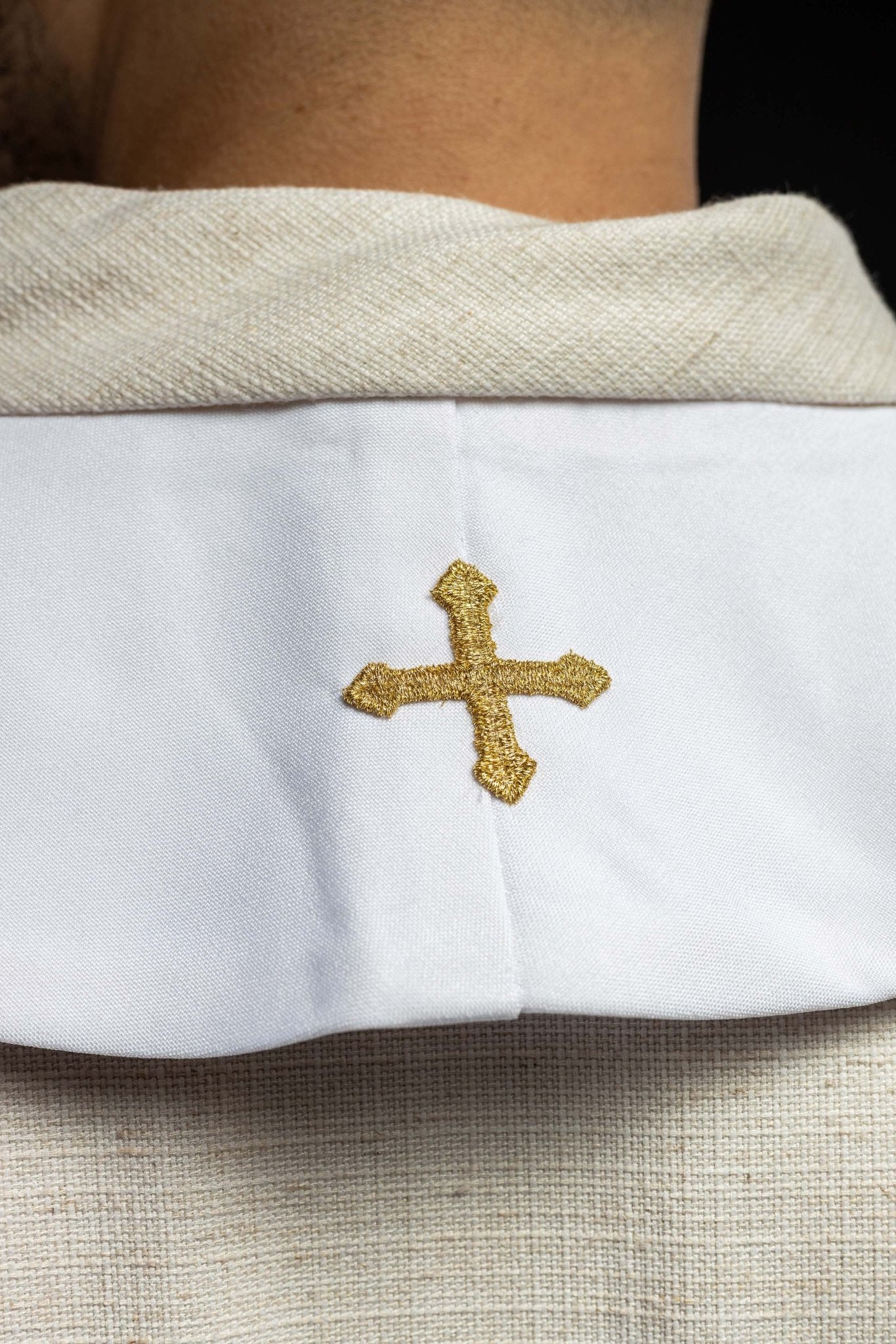 Étole de prêtre marial brodée Blanc KST/032/04/01 BIAŁY - CHASUBLES.FR