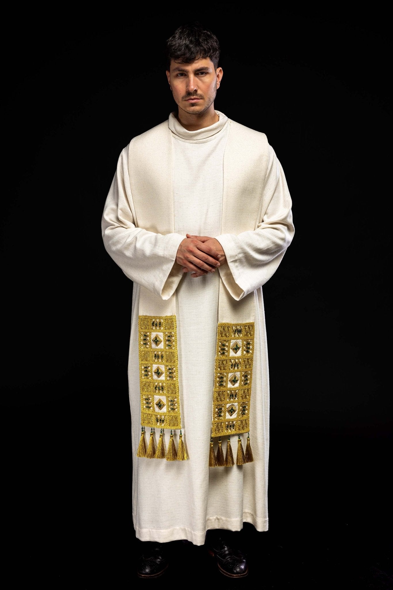 Étole faite à la main avec pierres naturelles Handmade 2013 HM/2013/05/71 - CHASUBLES.FR