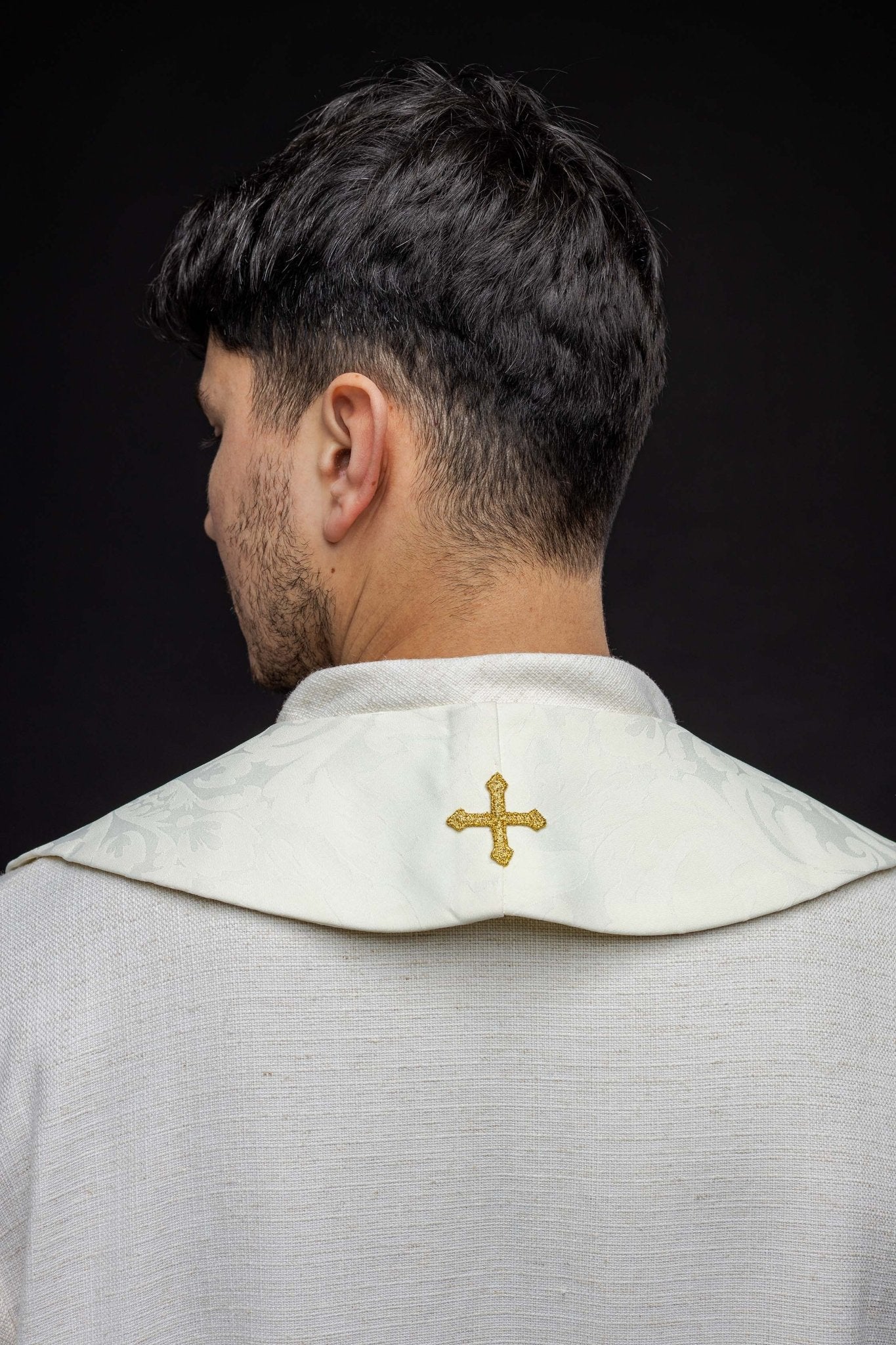 Étole romaine avec broderie de croix HA2102 - 05 - CHASUBLES.FR
