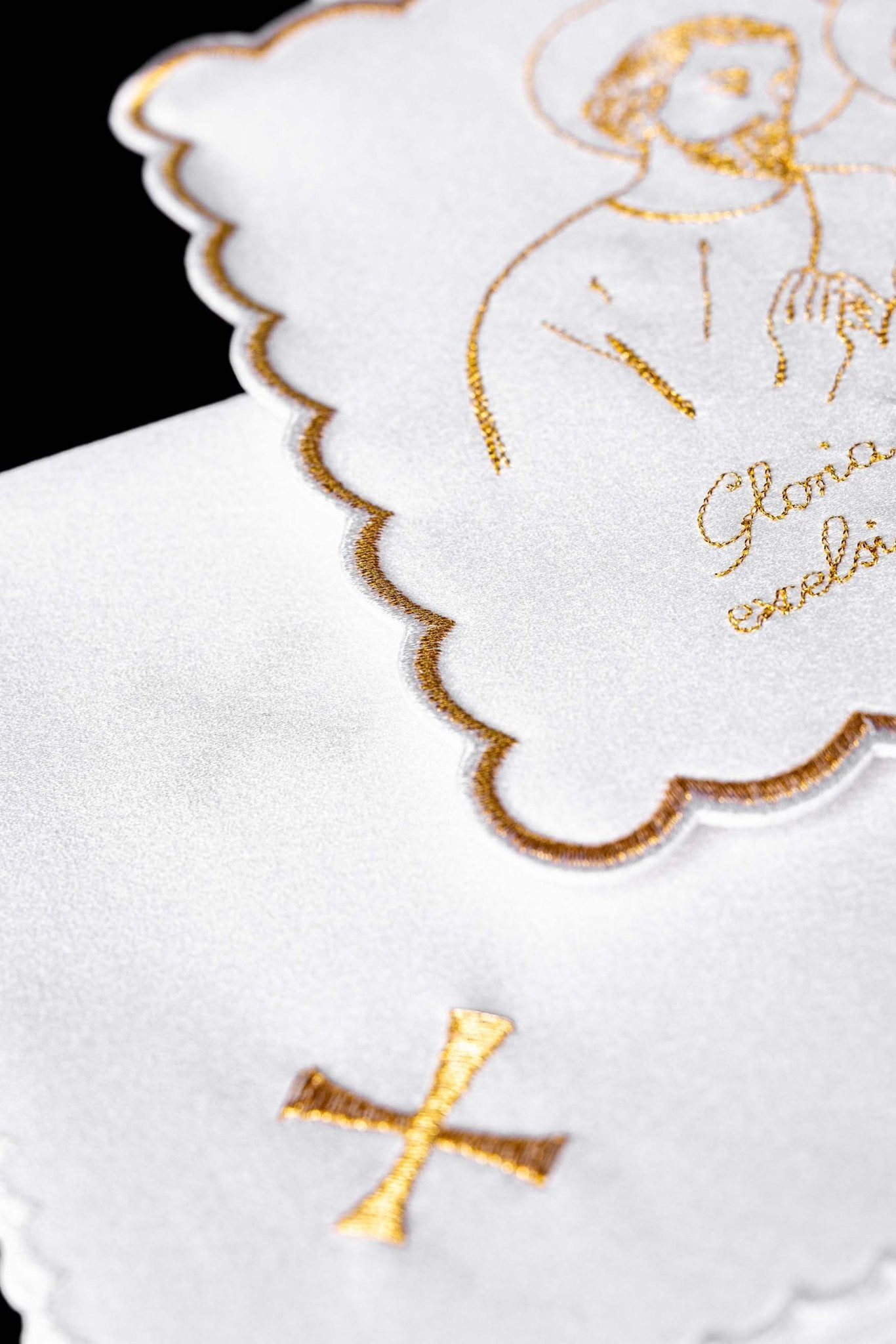 Linge d'autel avec une broderie dorée pour Noël KK/118 - CHASUBLES.FR