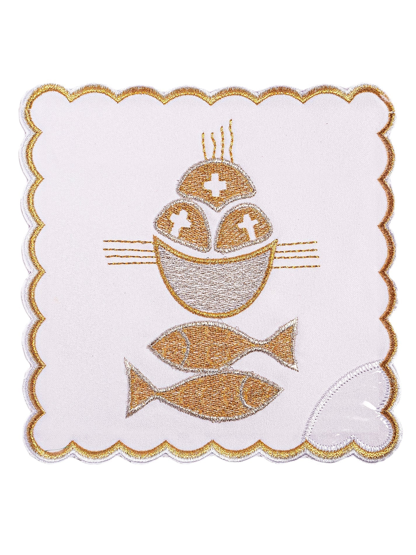 Linge d'autel brodé avec le motif des poissons KK/018 - CHASUBLES.FR