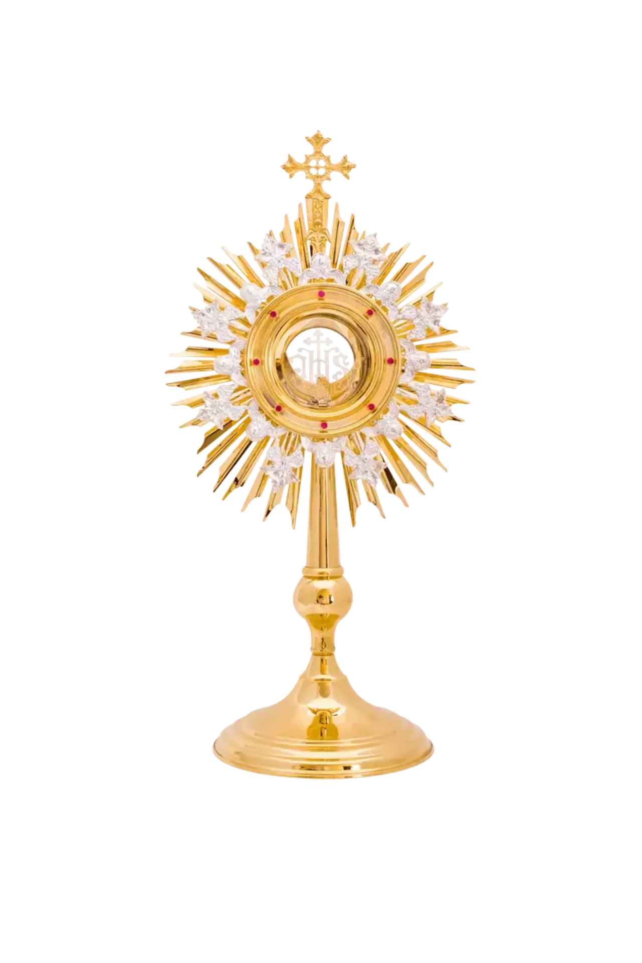 Monstrancja wykonana z Mosiądzu pozłacana - ORNATY.PL